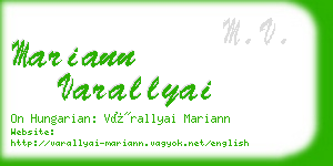 mariann varallyai business card